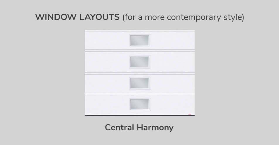 Window layouts, 9' x 7', Central Harmony